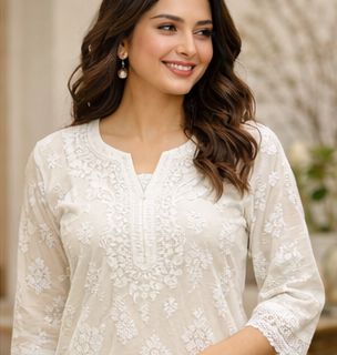Nazakat Ivory Chikan Kurti